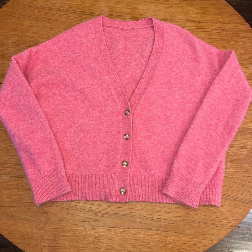 lululemon athletica Pink Cardigan Alpaca Sweater